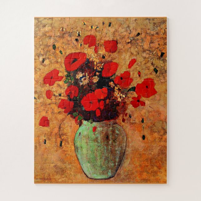 Vase der Poppies von Odilon Redon Jigsaw Puzzle (Vertikal)