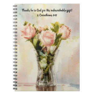 Vase der Rose Glaubensbekenntnis Zeitschrift Bibel Notizblock
