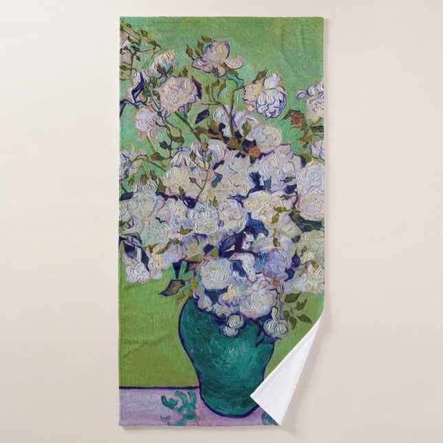 Vase der Rose, Vincent van Gogh Badehandtuch (Badehandtuch)