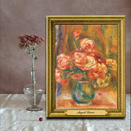 Vase der Rose von Auguste Renoir Art Poster