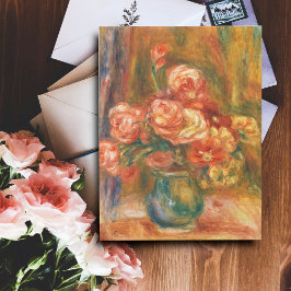 Vase der Rose von Auguste Renoir Art Postkarte