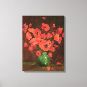 Vase des Blumen-Druckes Leinwanddruck