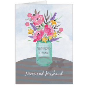 Vase en pot Mason pour les bénédictions d'annivers