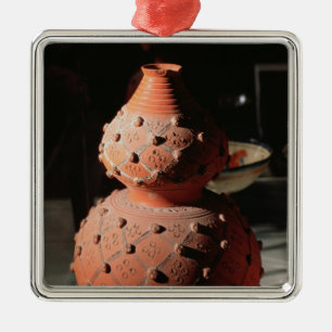 Vase in Form eines Kürbisses Ornament Aus Metall