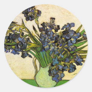 Vase Ire, Van Gogh Runder Aufkleber