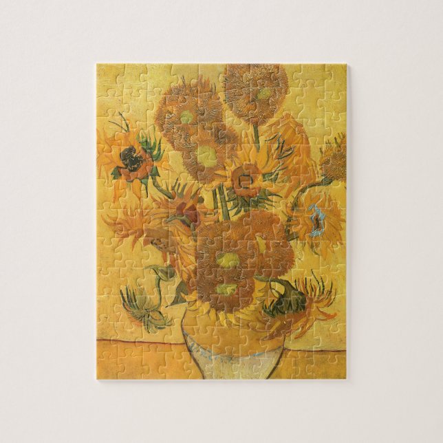 Vase mit 15 Sonnenblumen von Vincent van Gogh (Vertikal)