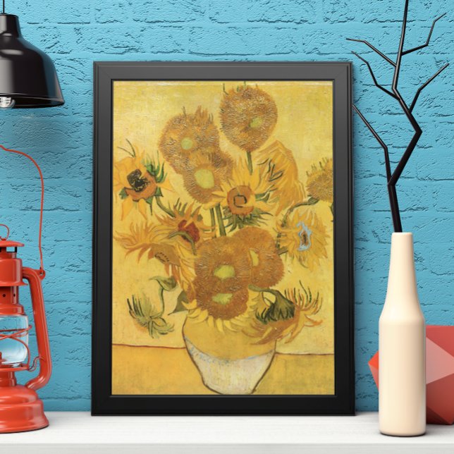 Vase mit 15 Sonnenblumen von Vincent van Gogh Poster (Von Creator hochgeladen)