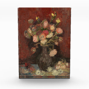 Vase mit chinesischen Astern und Gladiolen van Gog Fotoblock