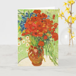 Vase mit Cornblumen und Pfefferkuchen, Van Gogh Karte