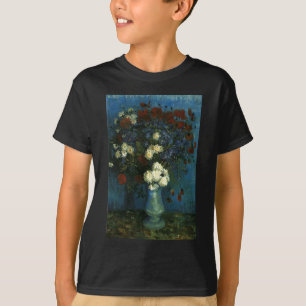 Vase mit Cornblumen und Pflücken, van Gogh T-Shirt