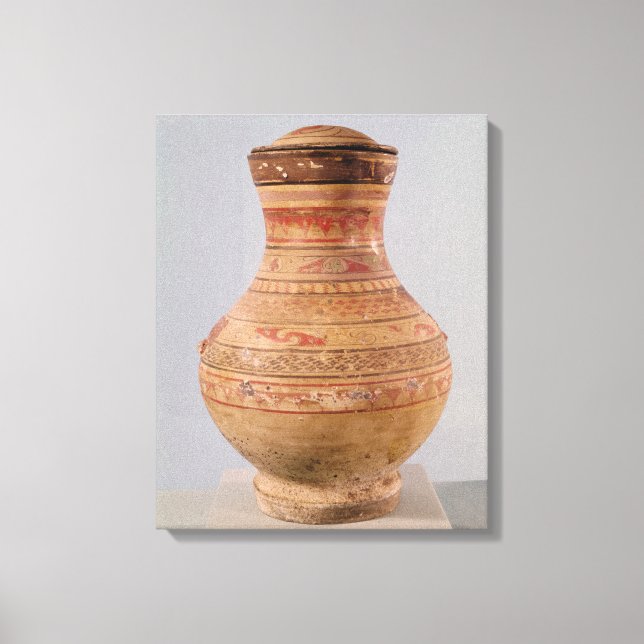 Vase mit Deckel Leinwanddruck (Vorderseite)