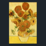 Vase mit fünfzehn Sonnenblumen, Van Gogh Fine Art Poster<br><div class="desc">Stillleben: Vase mit fünfzehn Sonnenblumen, Vincent van Gogh. Arles, August 1888. Öl auf Leinwand, 93 x 73 cm. National Gallery, London. F 454, JH 1562 Vincent Willem van Gogh (30 März 1853 - 29 Juli 1890) war ein niederländischer Post-Impressionist Künstler. Einige seiner Gemälde gehören heute zu den bekanntesten, populärsten und...</div>