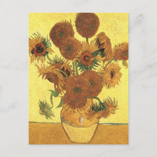 Vase mit fünfzehn Sonnenblumen, Vincent van Gogh Postkarte