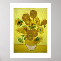Vase mit fünfzehn Sonnenblumen von Van Gogh