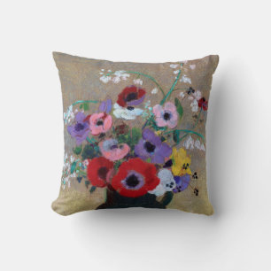 Vase mit gemischten Blume, Redon Kissen