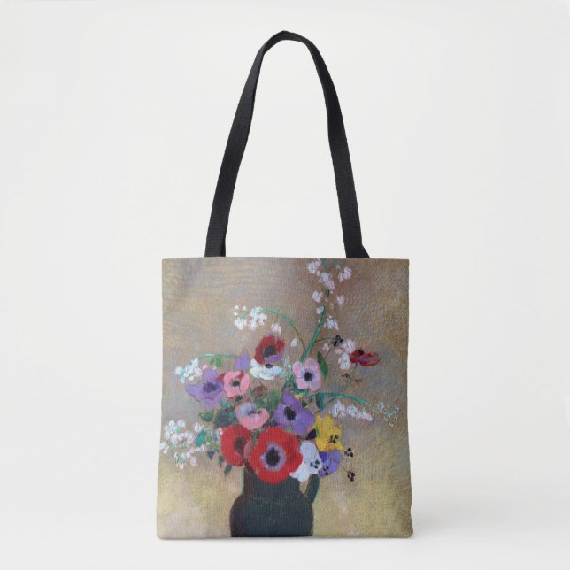 Vase mit gemischten Blume, Redon Tasche (Vorderseite)
