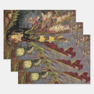 Vase mit Gladiolen von Vincent van Gogh Geschenkpapier Set
