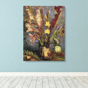 Vase mit Gladiolen von Vincent van Gogh Leinwanddruck