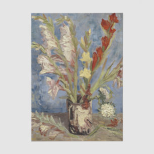 Vase mit Gladiolen von Vincent Van Gogh Seidenpapier