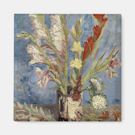Vase mit Gladioli und chinesischen Astern von Van  Magnet
