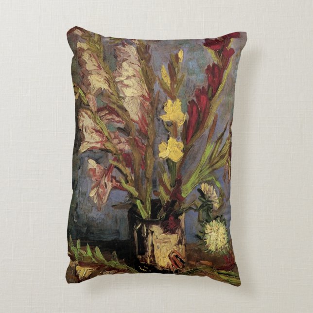 Vase mit Gladioli von Vincent van Gogh Dekokissen (Rückseite(Vertikal))