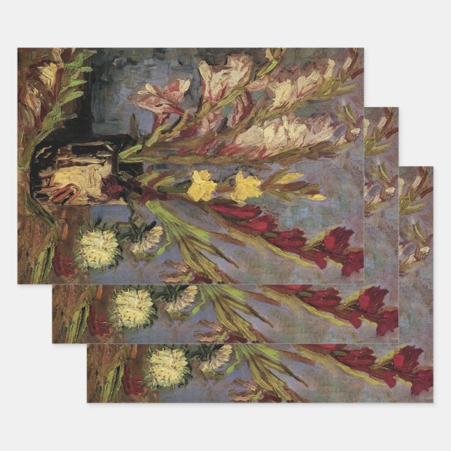 Vase mit Gladioli von Vincent van Gogh Geschenkpapier Set (Set)