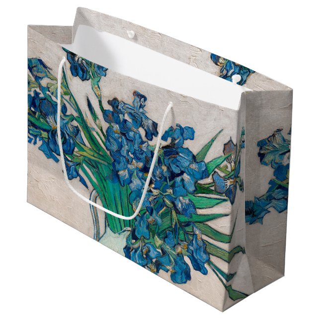 Vase mit Ire, Van Gogh Große Geschenktüte (Vorderseite Schrägansicht)