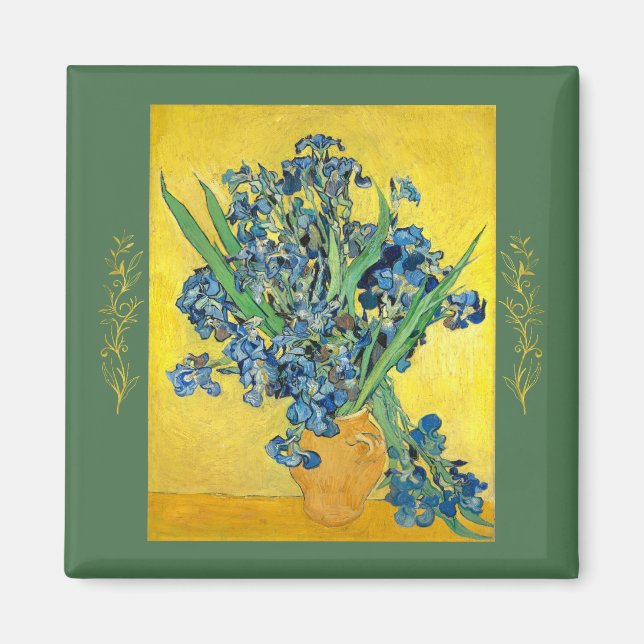 Vase mit Ire, Vincent Van Gogh Magnet (Vorne)