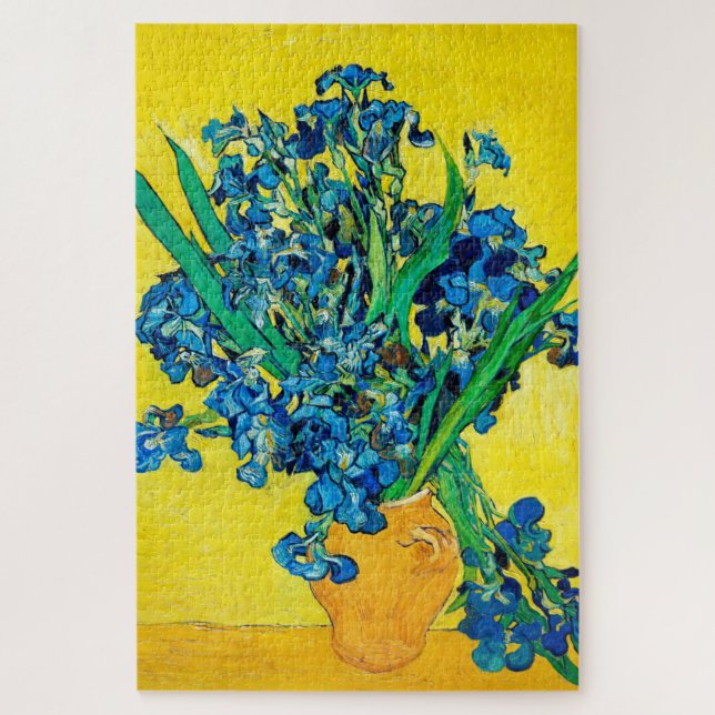 Vase mit Irisch, Van Gogh (Vertikal)