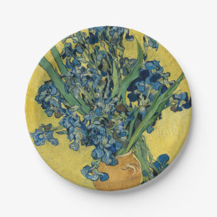 Vase mit Irisvon Van Gogh Pappteller