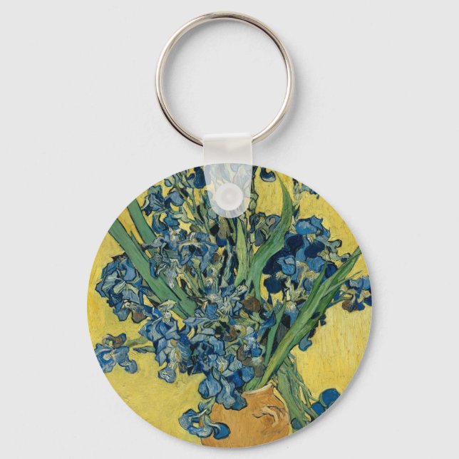 Vase mit Irisvon Van Gogh Schlüsselanhänger (Vorderseite)
