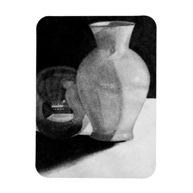 Vase mit Kugel Magnet (Vertikal)