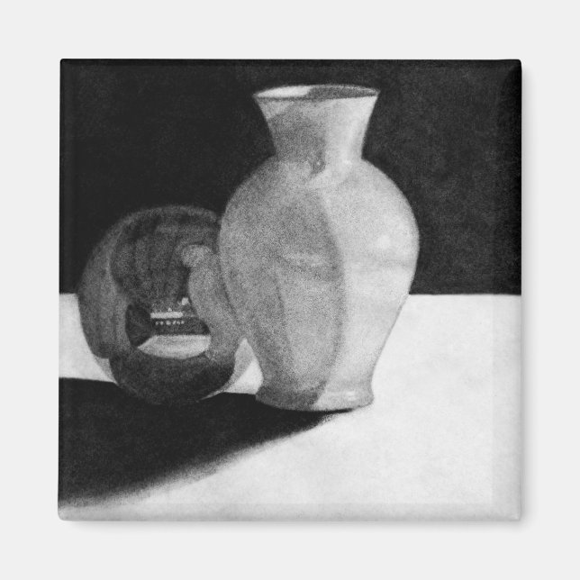 Vase mit Kugel Magnet (Vorne)