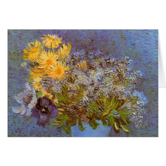 Vase mit Lilacs und Daisis von Vincent van Gogh (Vorderseite (Horizontal))