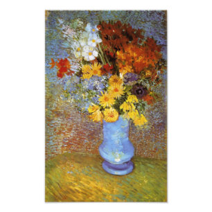 Vase mit Margeriten und Anemonen - Van Gogh Fotodruck