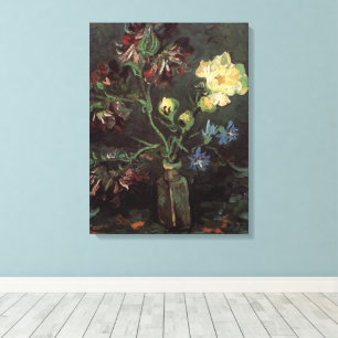 Vase mit Myosotis und Peontis von Vincent van Gogh Leinwanddruck