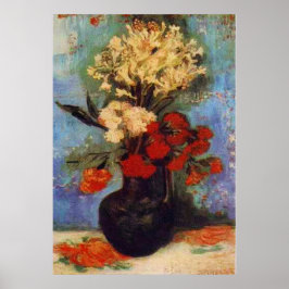Vase mit Nelken und anderen Blume van Gogh Poster
