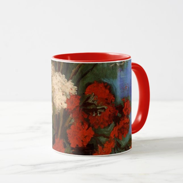 Vase mit Nelken von Vincent van Gogh Tasse (VorderseiteRechts)