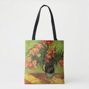 Vase mit Oleander und Büchern von Vincent van Gogh Tasche