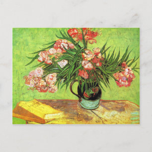 Vase mit Oleanders und Büchern, Van Gogh Postkarte