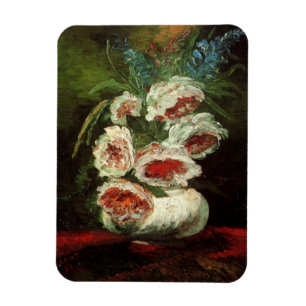 Vase mit Peonys von Vincent van Gogh Magnet