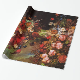 Vase mit Pflaumen, Cornblumen, Peonies..Van Gogh Geschenkpapier