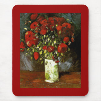 Vase mit Red Poppies Van Gogh Fine Art Mousepad