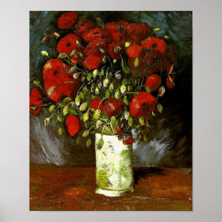 Vase mit Red Poppies Van Gogh Fine Art Poster
