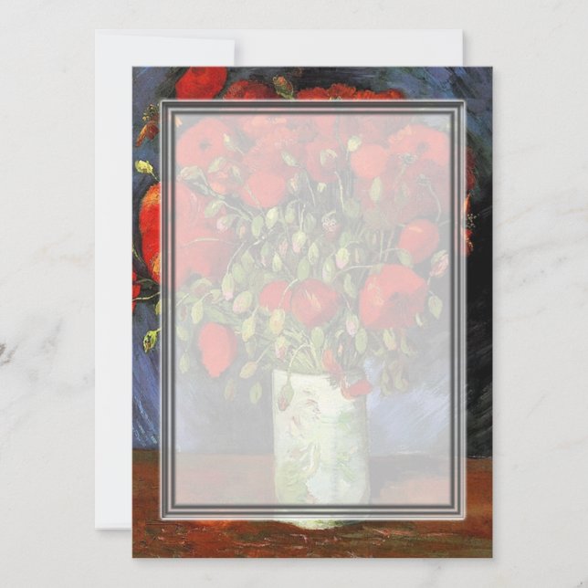 Vase mit Red Poppies Vincent van Gogh. (Vorderseite)