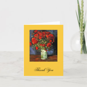 Vase mit Red Poppies Vincent van Gogh. Dankeskarte