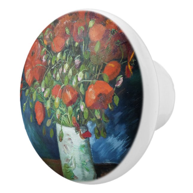 Vase mit Red Poppies Vincent van Gogh Keramikknauf (Rechts)