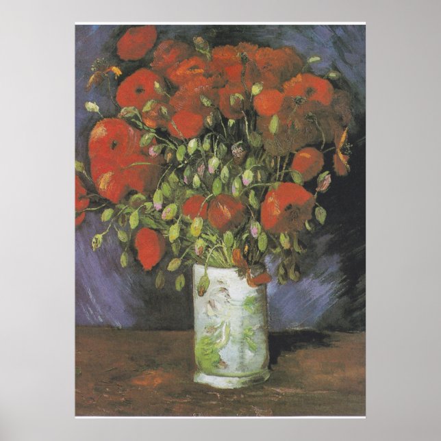 Vase mit Red Poppies Vincent van Gogh Poster (Vorne)