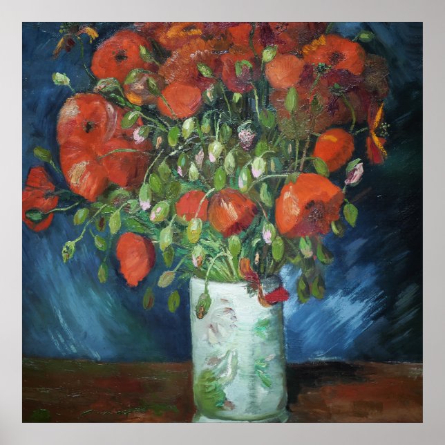 Vase mit Red Poppies Vincent van Gogh Poster (Vorne)