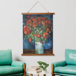 Vase mit Red Poppies Vincent van Gogh Wandteppich Mit Holzrahmen